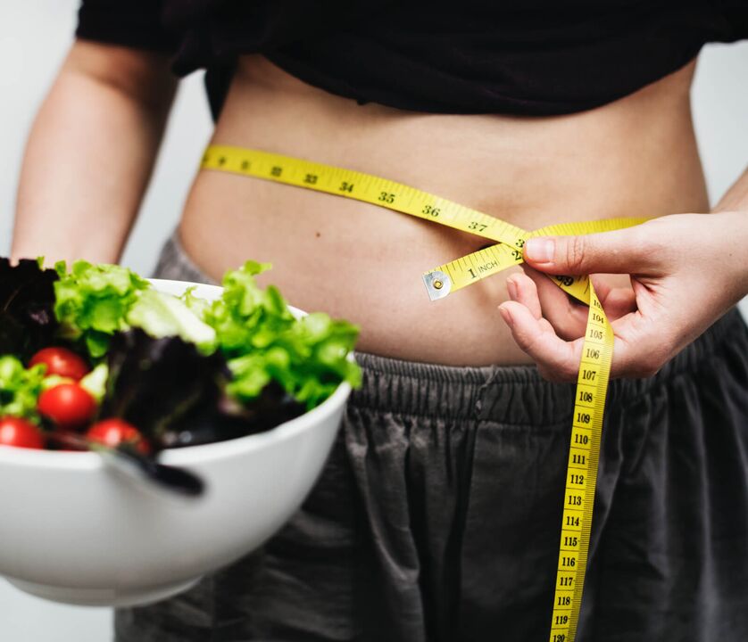 To lose weight, the bulk of the diet should consist of vegetable dishes.